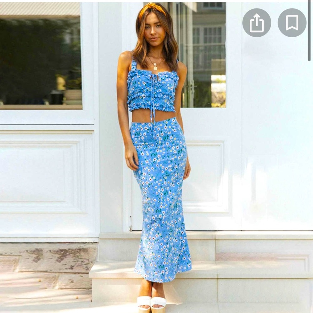 Toby Heart Ginger skirt and top set.